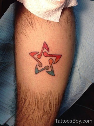 Colored Star Tattoo-TB12100