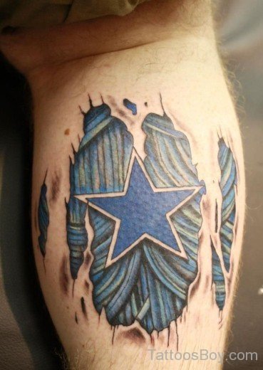 Colored Star Tattoo-TB12108