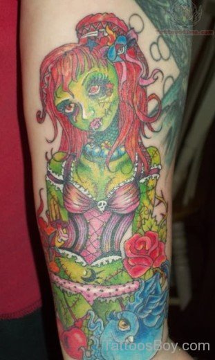 Zombie Tattoo On Arm