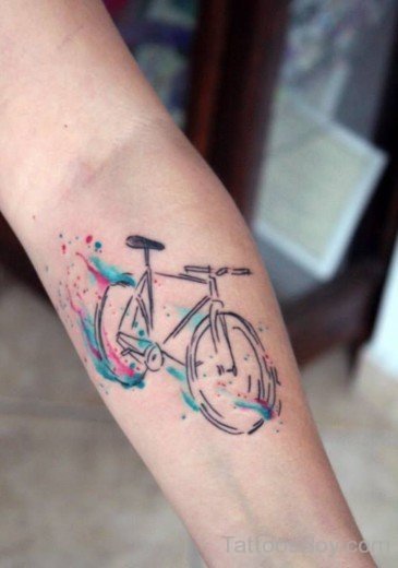 Colorful Bicycle Tattoo-TB1251
