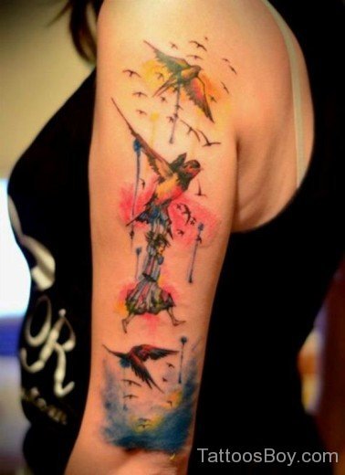 Colorful Bird Tattoo-TB1021