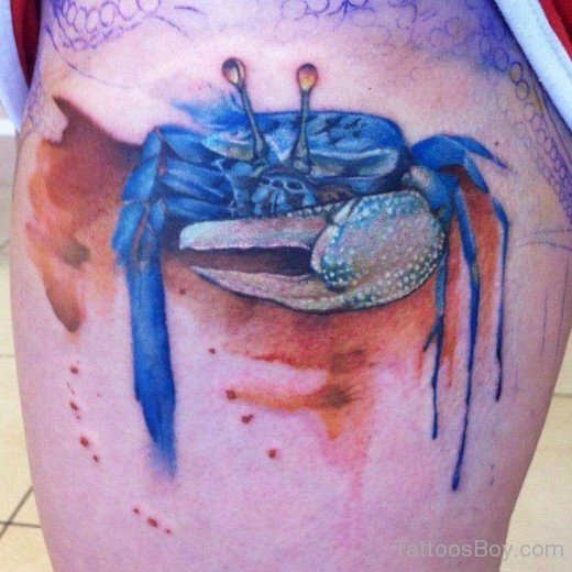 Elegant Crab Tattoo Design 