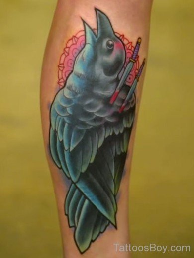 Colorful Crow Tattoo-TB1032