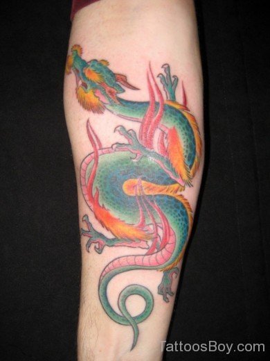 Colorful Dragon Tattoo-TB12112