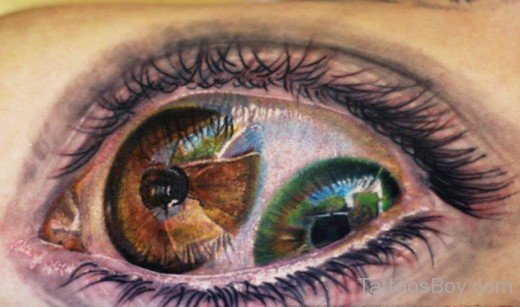 Colorful Eye Tattoo-tb125