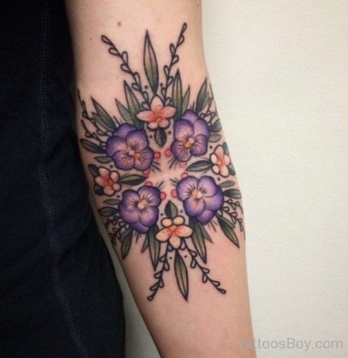 Colorful Flower Tattoo-TB117