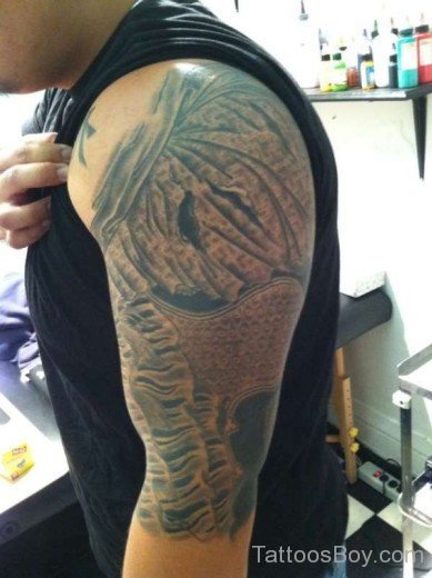 Cool  Armor Tattoo Design-TB1075