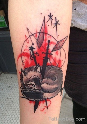 Cool Fox Tattoo-TB12036