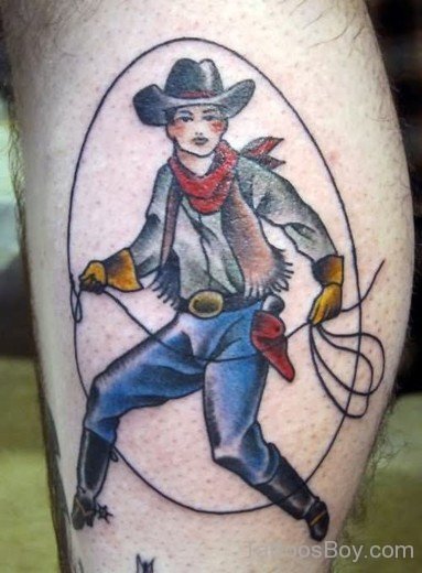 Cowboy Tattoo Design 145-TB12134
