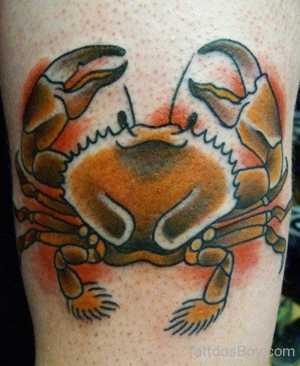 Colorful Crab Tattoo 