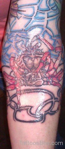 Crab Tattoo On Arm