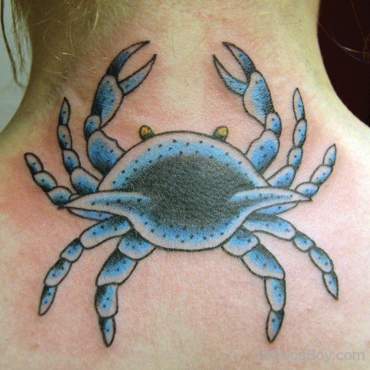 Crab Tattoo On Nape
