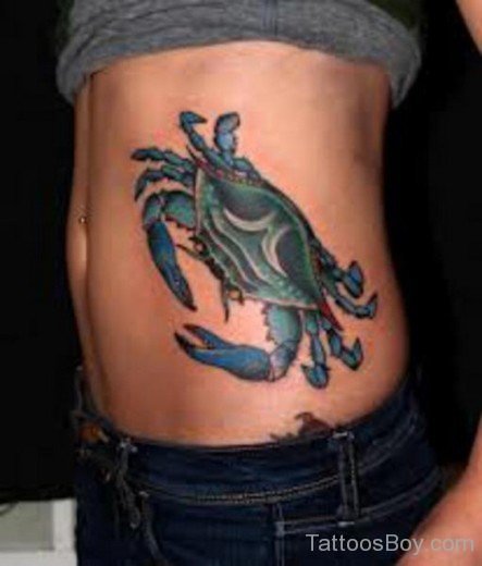 Colored Crab Tattoo