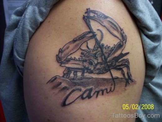 Crab Tattoo On Thigh
