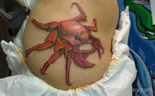 Crab Tattoo On Waist