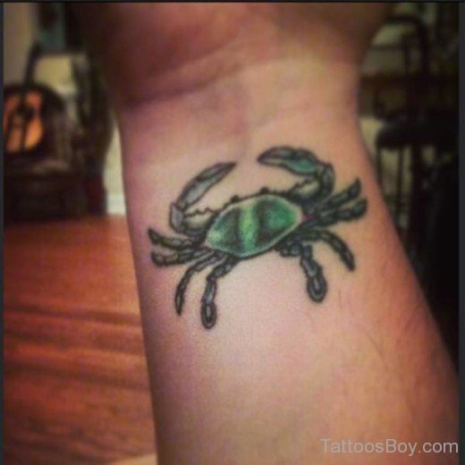 Crab Tattoo On Wrist-TB12093