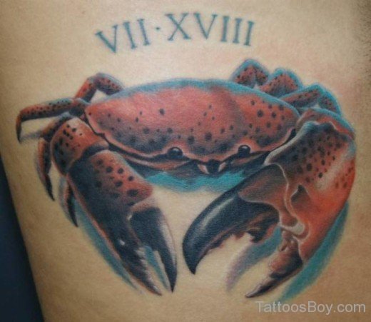 Attractive Crab Tattoo