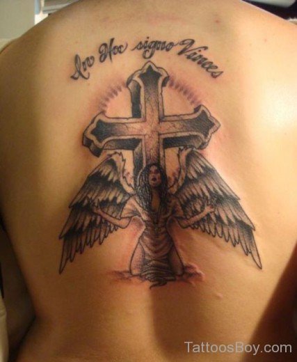 Cross And Angel Tattoo-TB12060