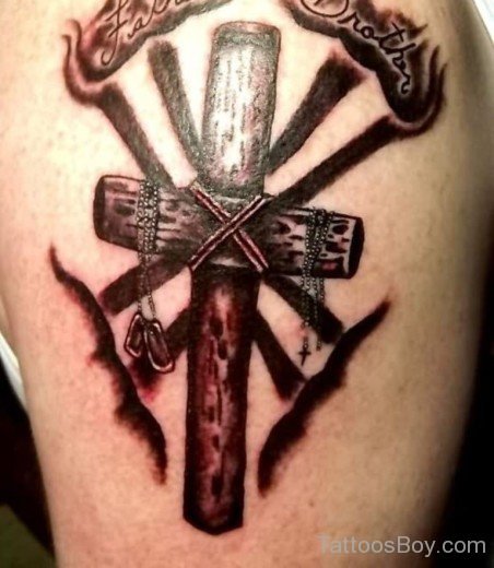 Cross Tattoo Design On Shoulder-TB12144