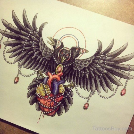 Crow Tattoo DEsign-TB1065