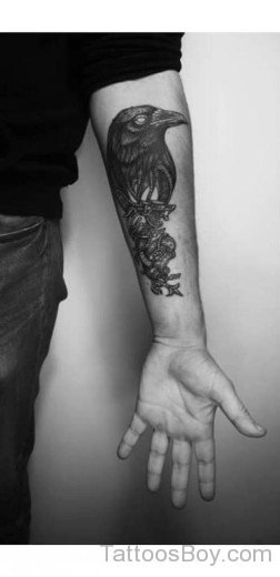 Crow Tattoo On Wrist-TB1082