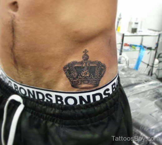 Crown Tattoo Design On Waist-TB12041