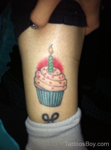 Cupcakes Tattoo Design On Ankle-Tb1219