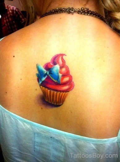 Cupcakes Tattoo On Back-Tb1231