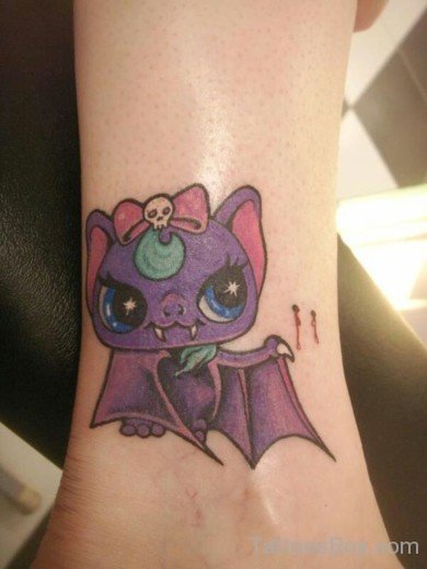 Cute  Bat Tattoo