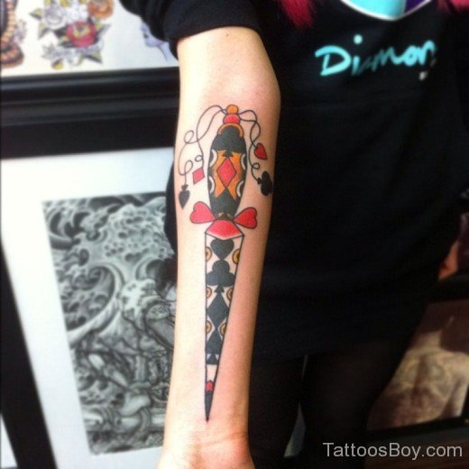Dagger Tattoo Design On Arm1-TB12033