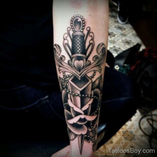Dagger Tattoo On Wrist