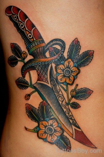 Attractive Dagger Tattoo