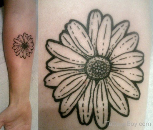 Daisy Tattoo On Arm-TB1050