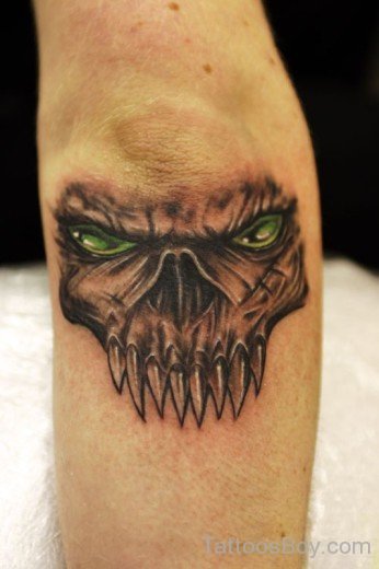 Demon Tattoo Design On Elbow-TB121