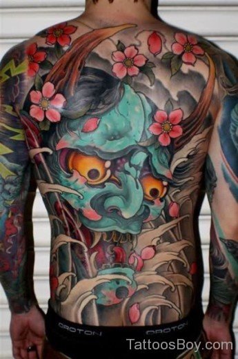 Demon Tattoo On Full Back-TB1081