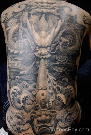 Devil Tattoo On Back-TB1258