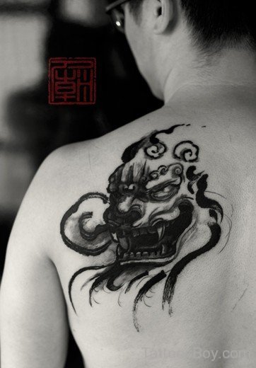 Devil Tattoo On Back-Tb1222