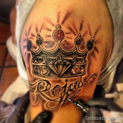 Diamondc Crown Tattoo--TB125