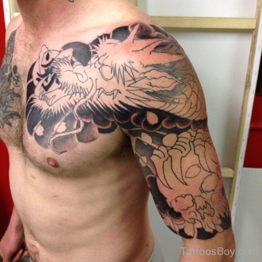 Dragon Tattoo Design On Chest-TB12044