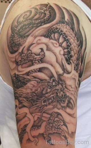 Dragon Tattoo Design On Shoulder-TB12046