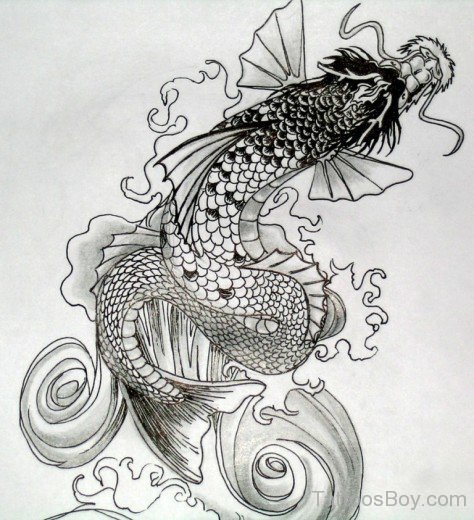 Dragon Tattoo Design-TB12047