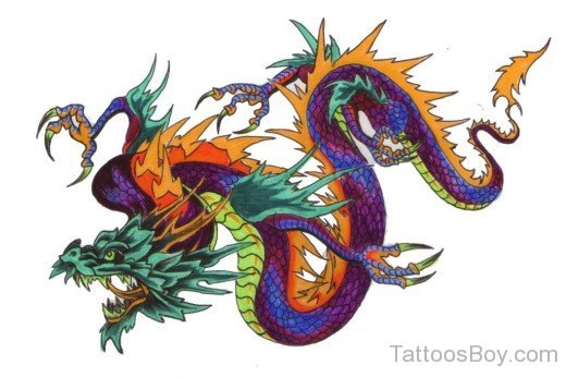 Dragon Tattoo Design-TB12161