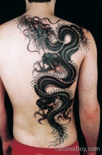 Dragon Tattoo On Back-TB12162