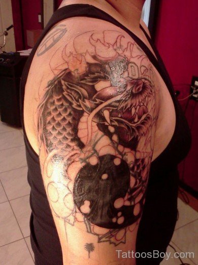 Dragon Tattoo On Shoulder-TB1262