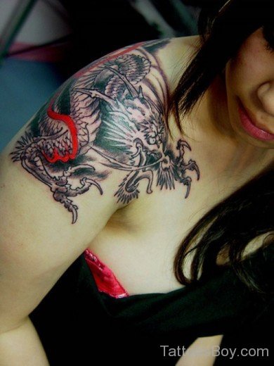 Dragon Tattoo On Shoulder2-Tb1222