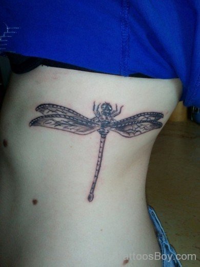 Dragonfly Tattoo On Rib-TB12067