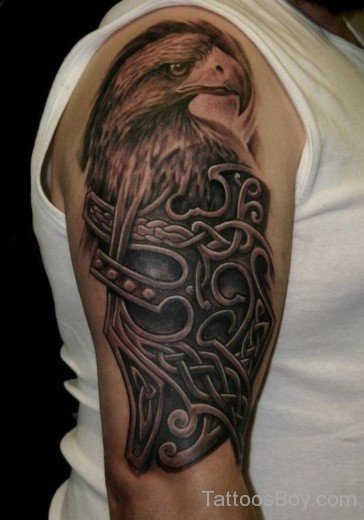 Eagle Head And Tribal Tattoo-TB1429