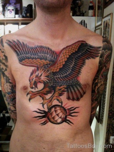 Eagle Tattoo Design On Chest-TB12169