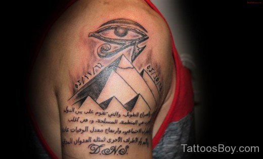 Egyptian And Wording Tattoo-TB113