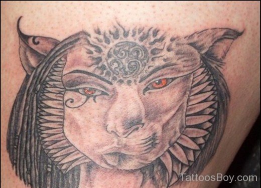 Egyptian Cat Face Tattoo4-TB116